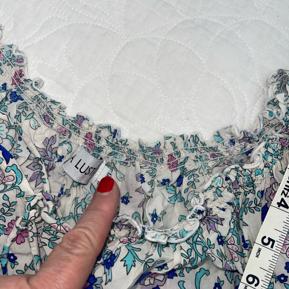 Floral Print Women's Top - Picture 7 of 8
